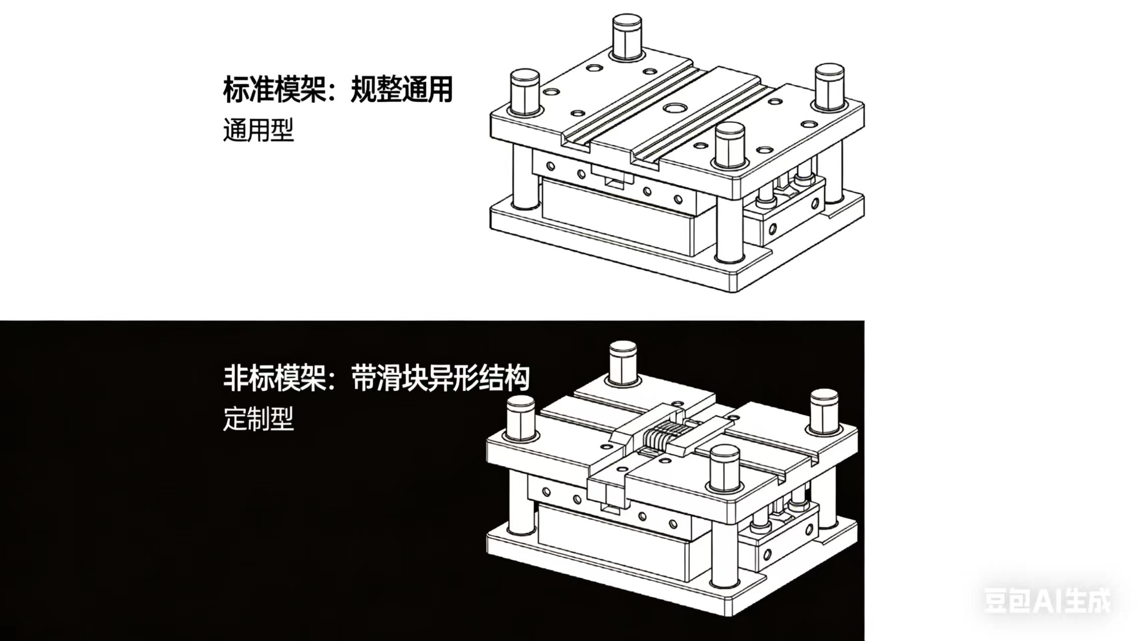 注塑模具设计要点 浇冒口设计参数 两板模与三板模对比分析_两板模 三板模