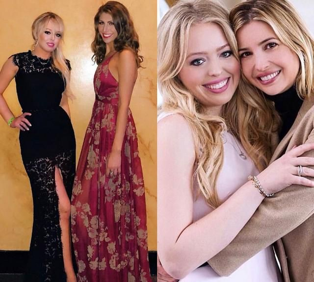 蒂芙尼·特朗普喜欢修身礼服,和伊万卡同框赢了?美貌名媛范儿