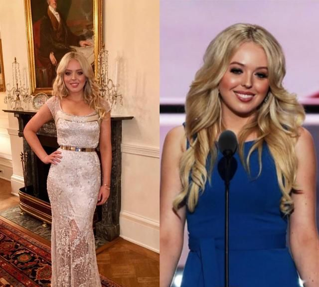 蒂芙尼·特朗普喜欢修身礼服,和伊万卡同框赢了?美貌名媛范儿