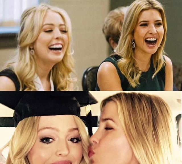 蒂芙尼·特朗普喜欢修身礼服,和伊万卡同框赢了?美貌名媛范儿